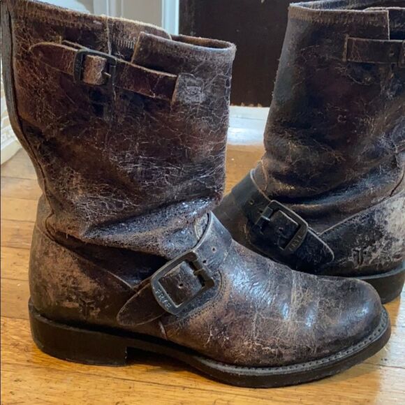 Frye biker boots size 7.5 gorgeous vintage leather